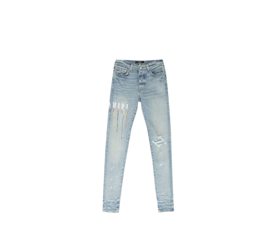 Amiri Paint Drip Logo Jean 'Clay Indigo'
