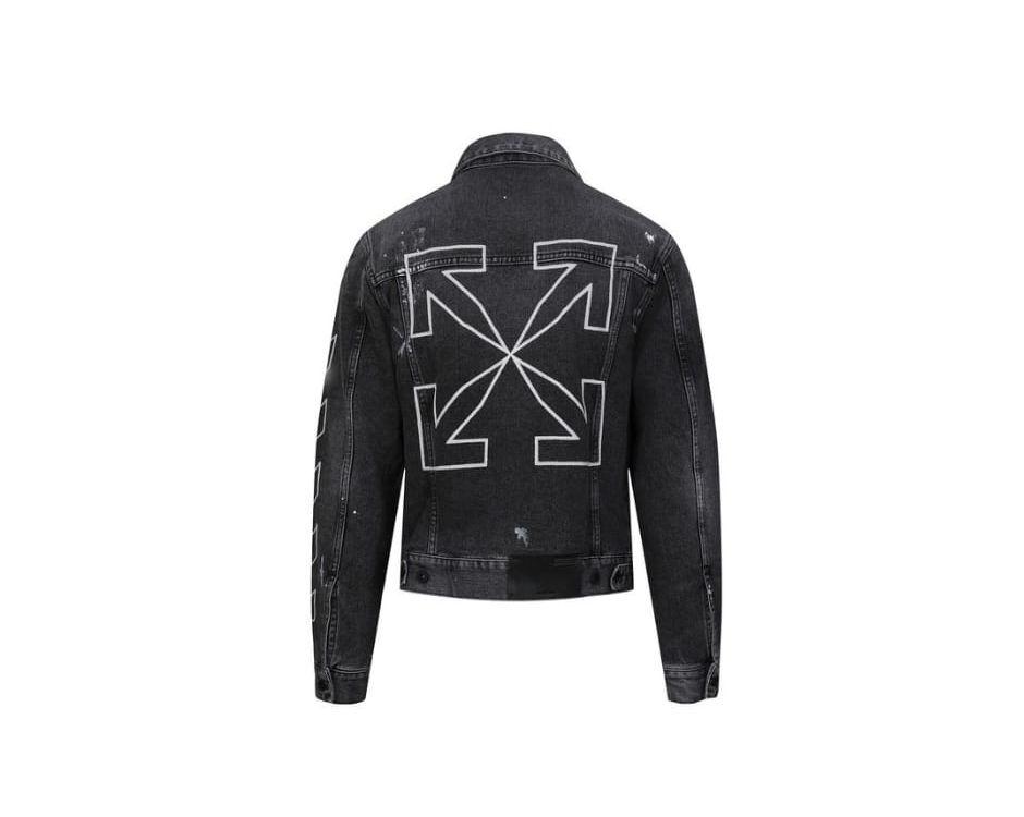 Off-White Diag Outline Paint Slim Jacket 'Grey'