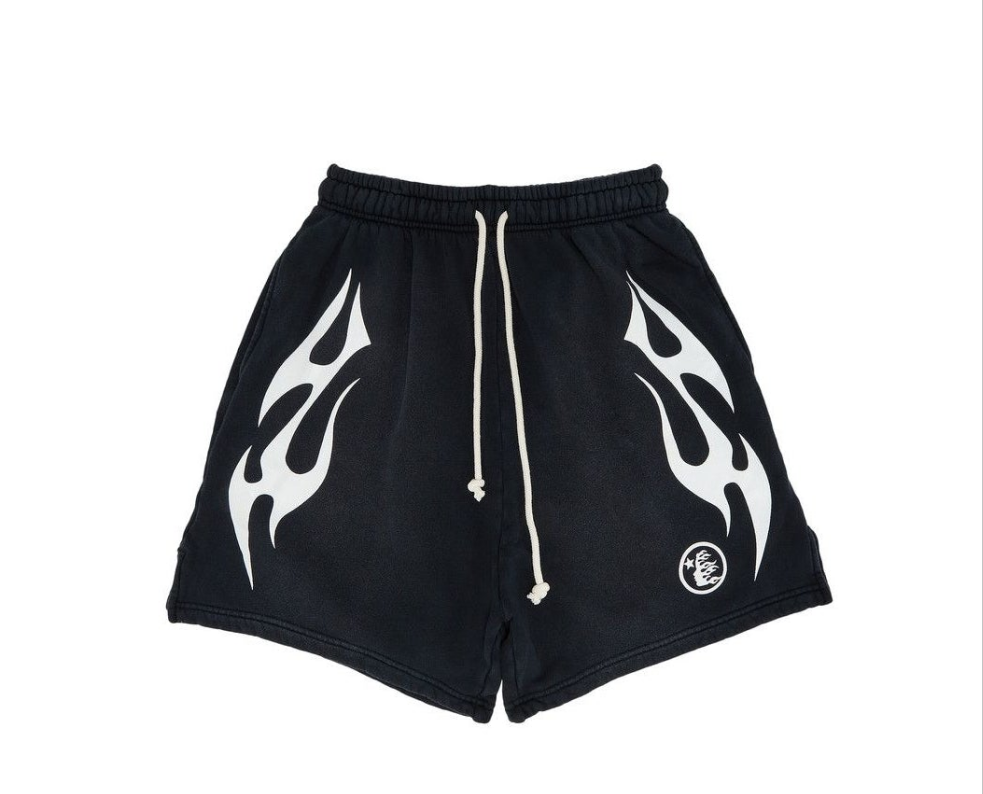 Hellstar Flame Shorts 'White'