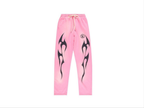 Hellstar Flame Sweatpants 'Pink/Black'