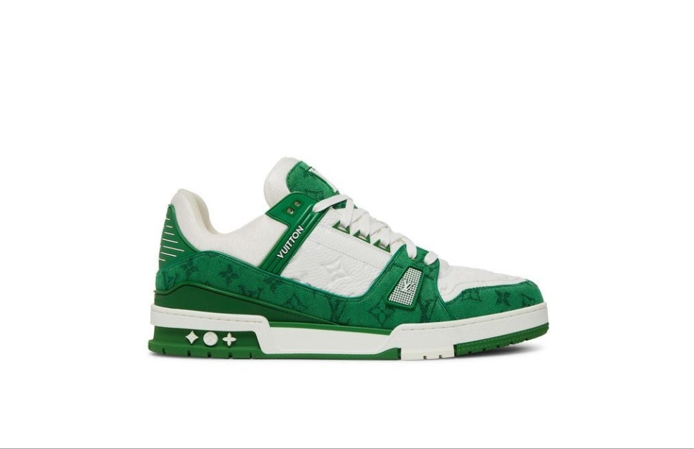 Louis Vuitton Trainer 'Green Monogram Denim'